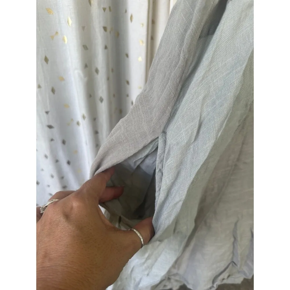 Daidai Women's 100% Cotton Slightly Sheer Mix Media Ruch Balls A - Image 3