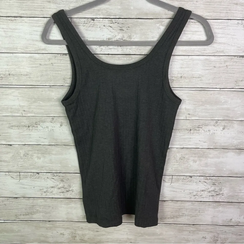 Aerie Ribbed Knit Tank Top Charcoal Size Medium - Image 5