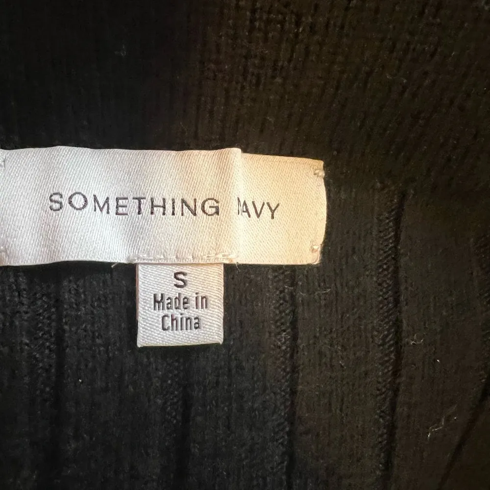 Something Navy Black Ribbed Knit Sweater Skirt Size Small - Image 4