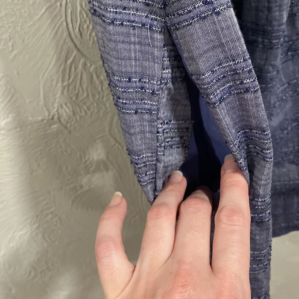 Shoshanna Corinna Off the Shoulder Dress navy blue metallic size 2 - Image 4