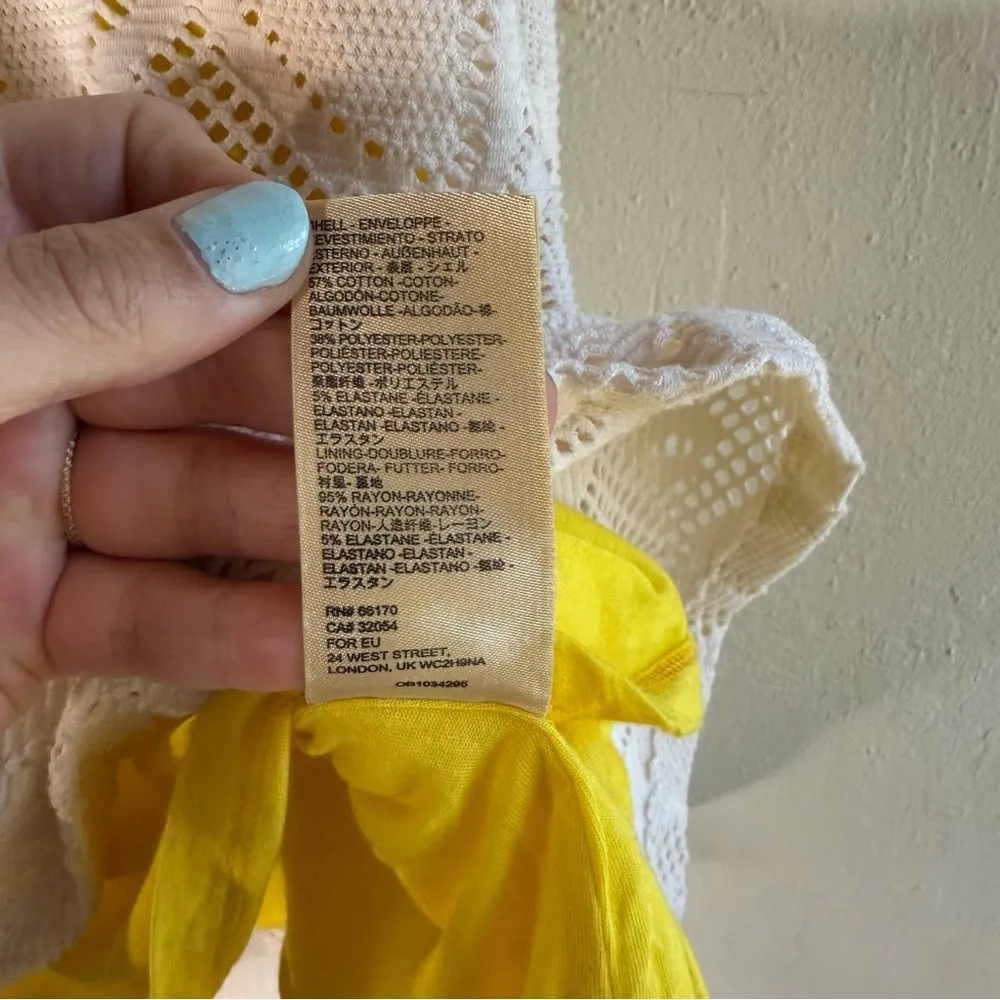 Anthropologie White Lace Overlay
Cosette Top Size Small Eyelet Design - Image 5