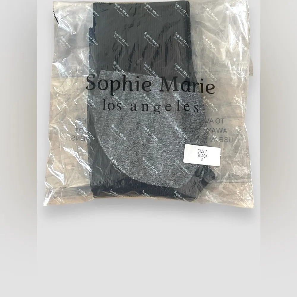 Hayden LA Seamless Ribbed Yoga Leggings Black Gray Hi Waisted Size Small NWT - Image 7