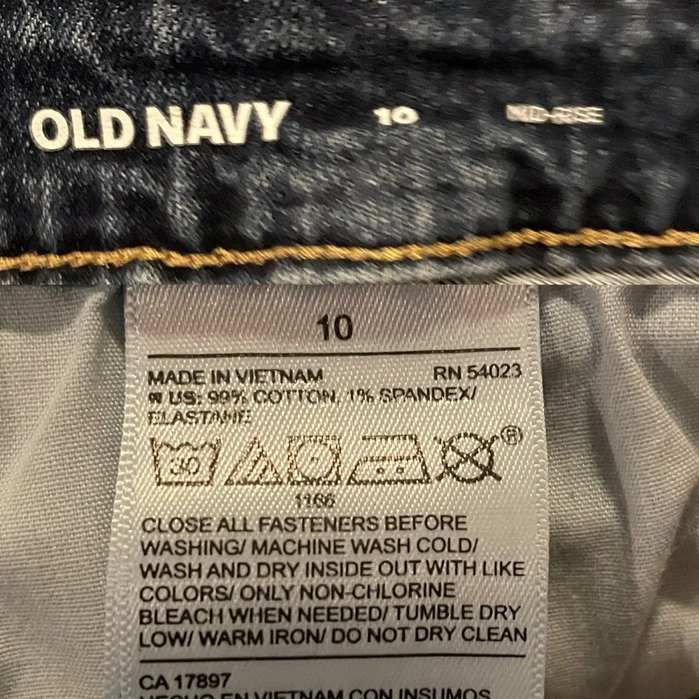 Old Navy Womens Shorts Blue Jean Denim Mid Rise Cuff Hem  Stretch Size 10 - Image 11