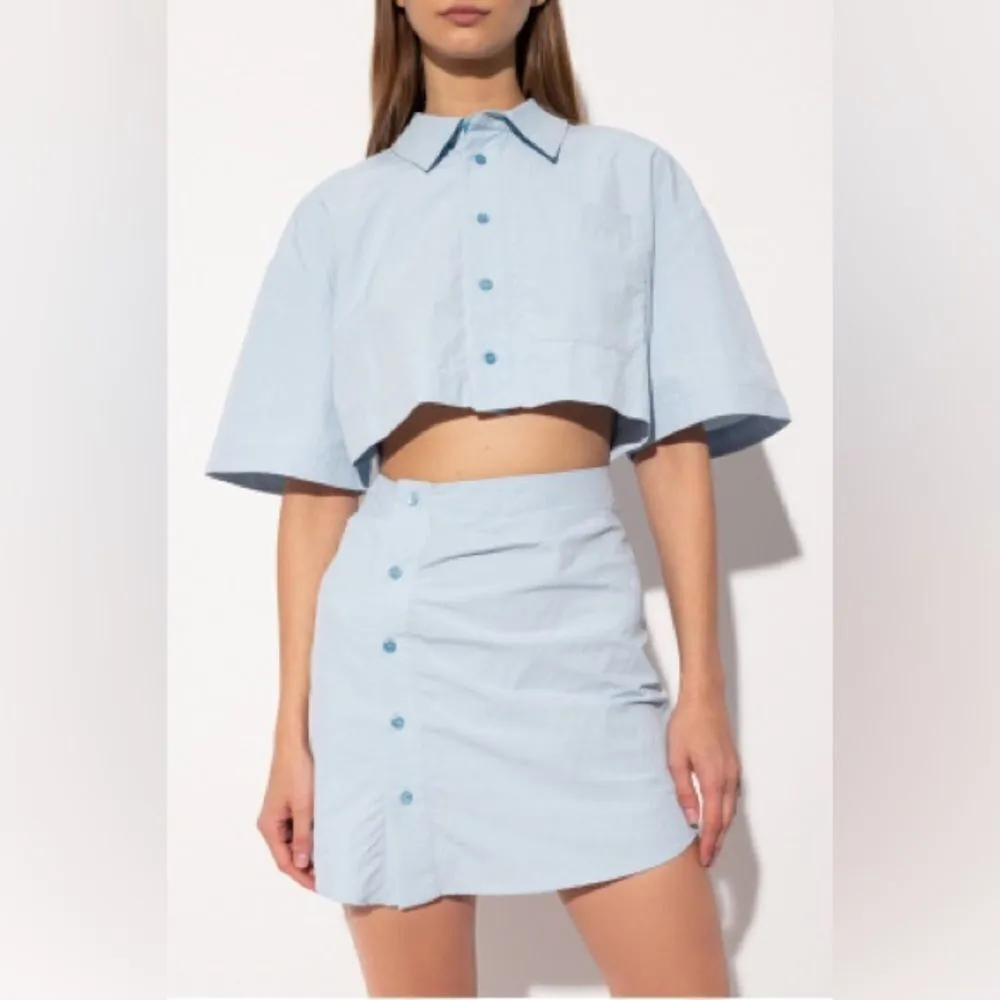 Aureum The Label Baby Blue Poplin Cut Out Dress Size XS - Image 5