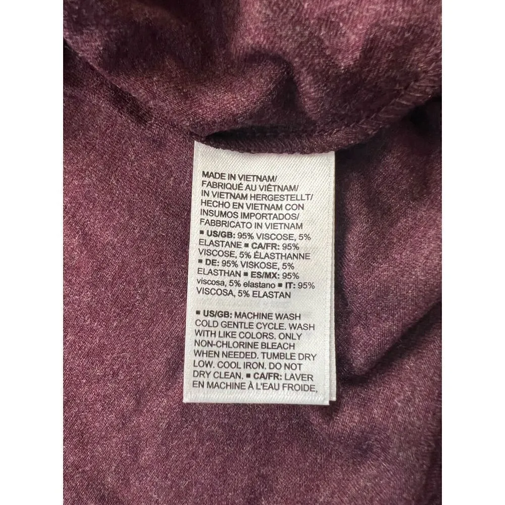 NWT! Daily Ritual Purple Heather Mock Neck Long Sleeve Top Small Purple - Image 6