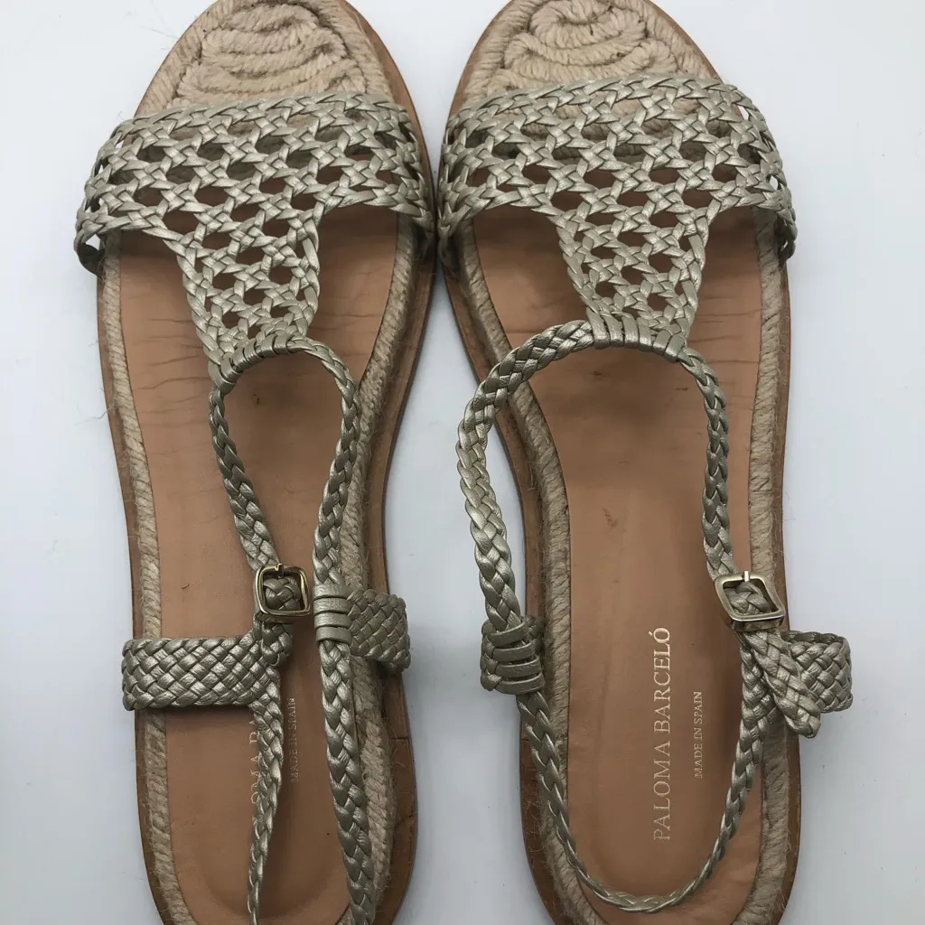 PALOMA BARCELO MADE IN SPAIN Sandals. Tan Size 10 - Image 11