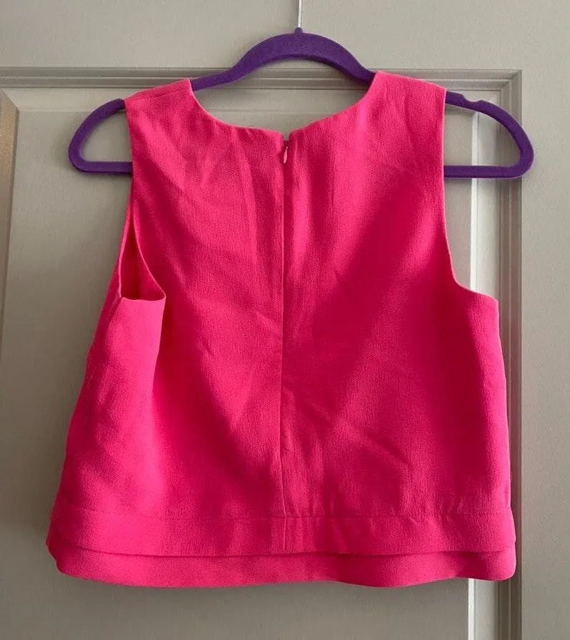 Bright Pink Cropped Tank - Image 2