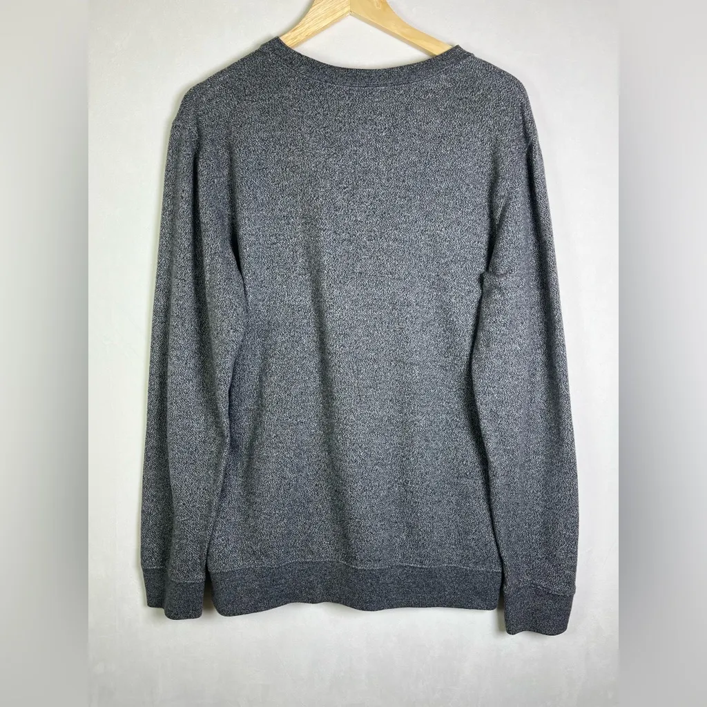 On The Byas Women’s Floral Pocket Crewneck Sweatshirt L Gray Y2K Streetwear - Image 6