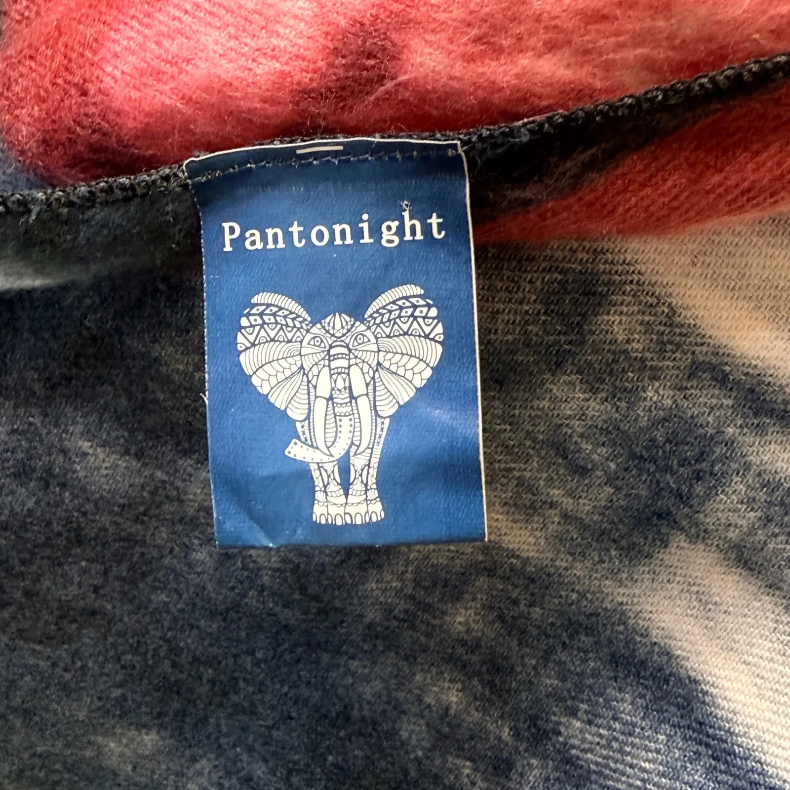 Pantonight Oversized Soft Floral Scarf Shawl Red Blue Artistic Print - Image 6