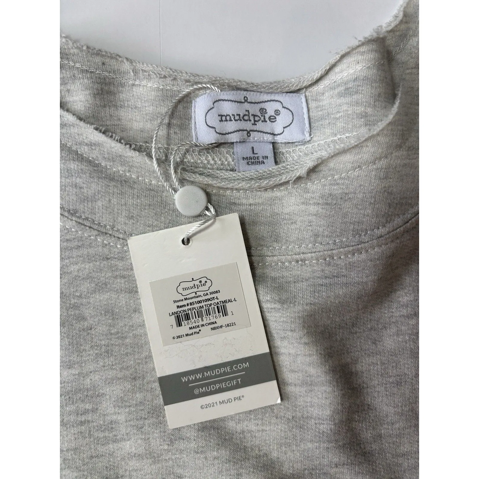 Mud Pie Peplum Top NWT size large - Image 3