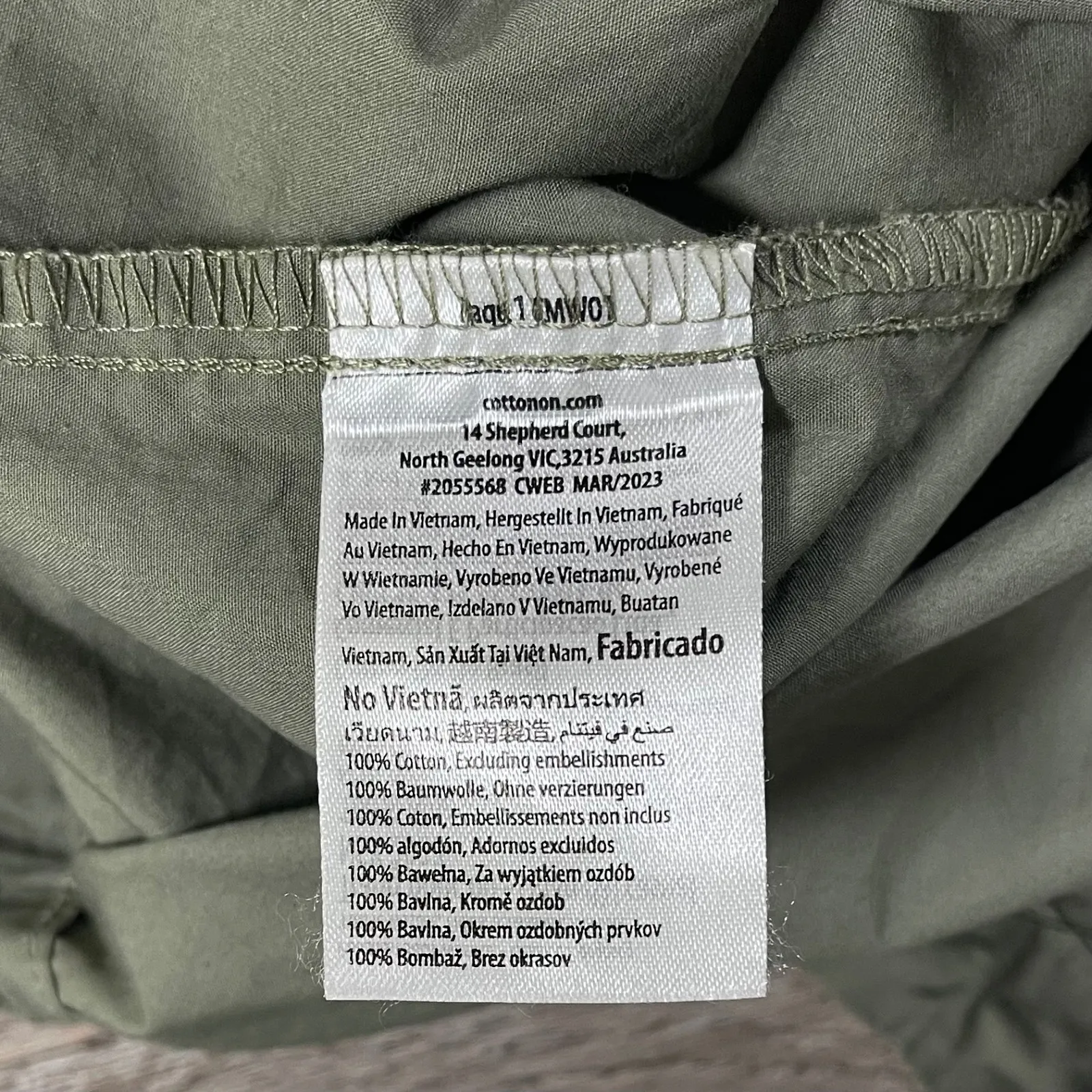 NEW Cotton On Women's‎ Jordan Cargo Pant Adjustable Waist Hem Size 4 Green - Image 3