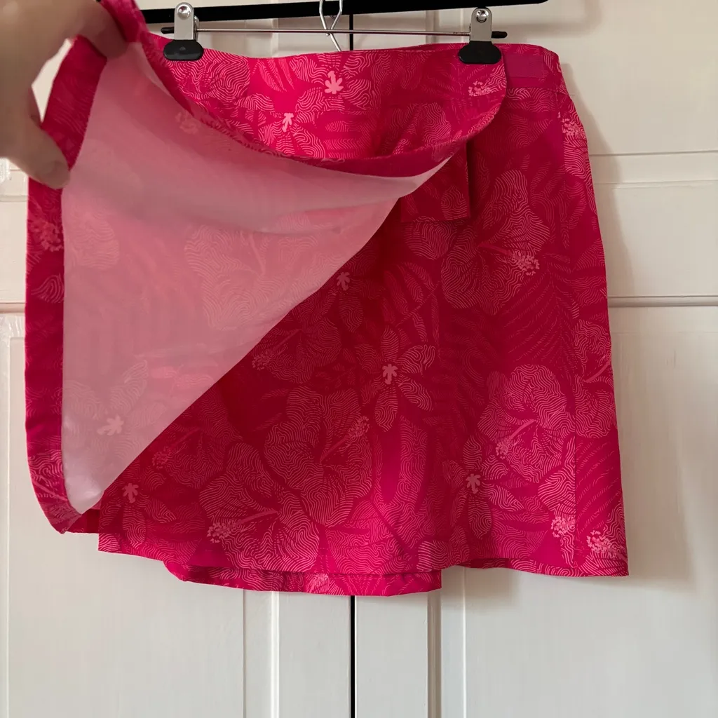 RipSkirt Hawaii Length 2 Pink Tropical Skirt Size Large NWOT Hibiscus Floral - Image 3