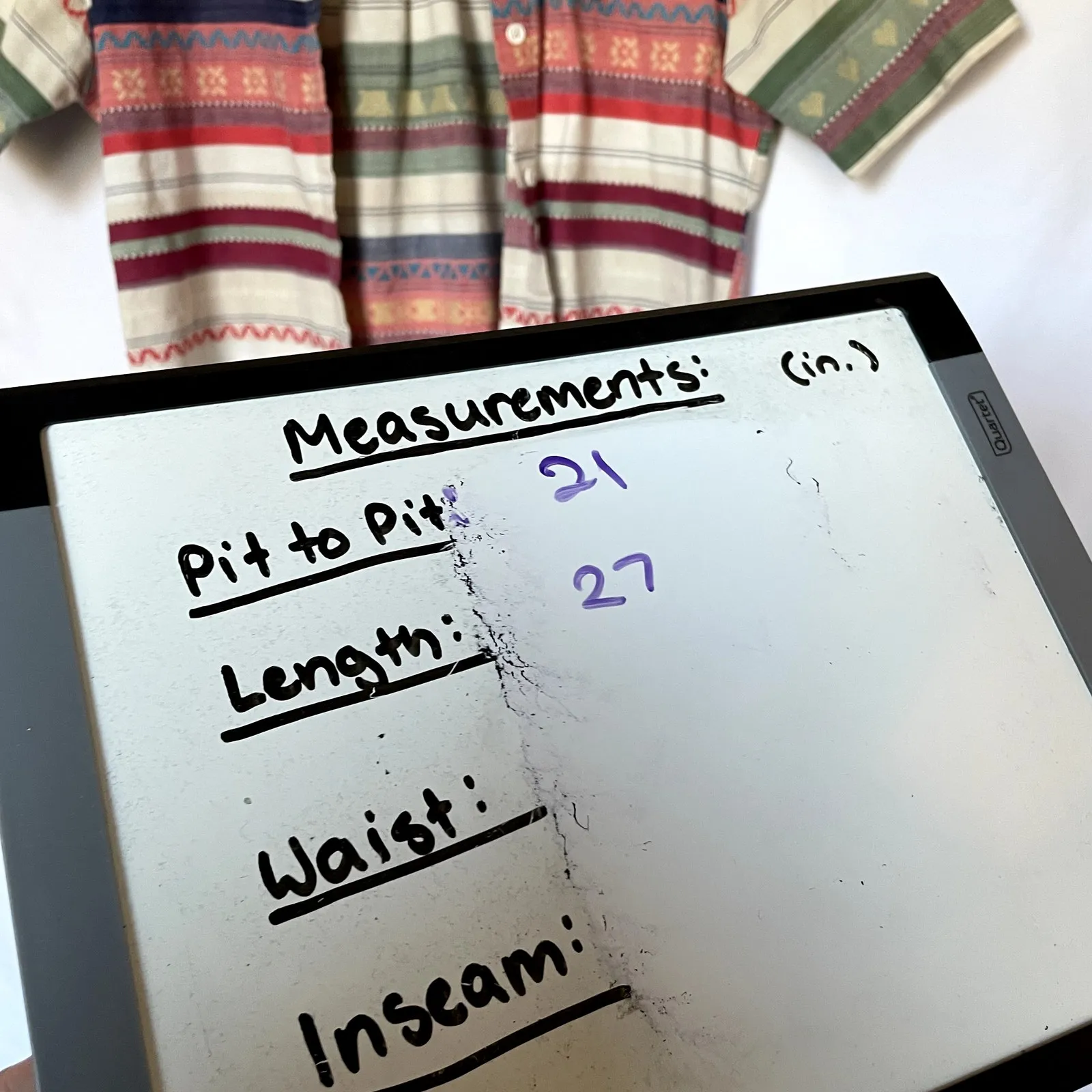 Cabin Creek striped short sleeved button down shirt women's size medium cotton - Image 6