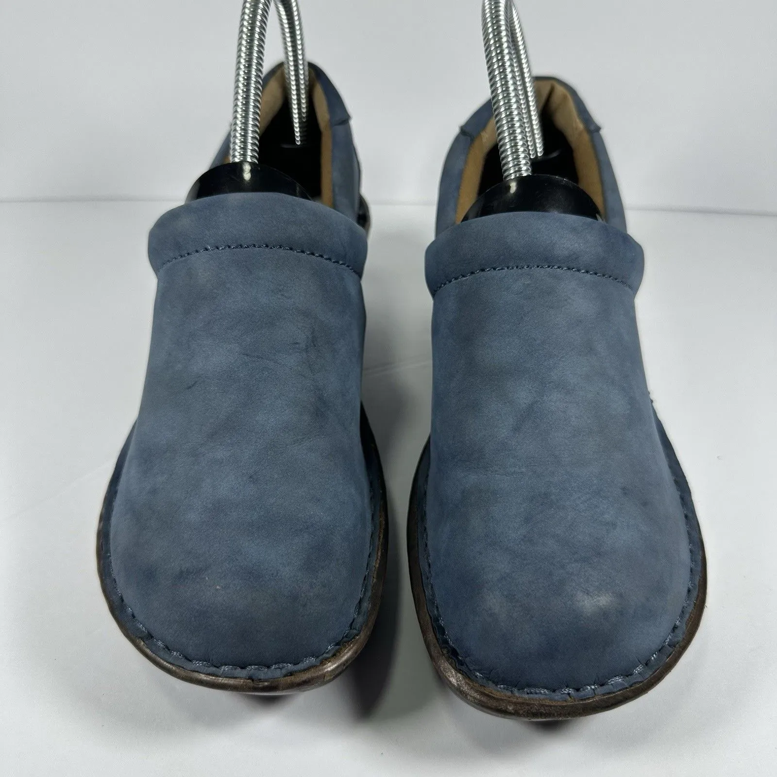 BOC Born Concept Peggy Womens Taupe Suede Slip On Wedge Clog Shoes Size 7 - Image 3