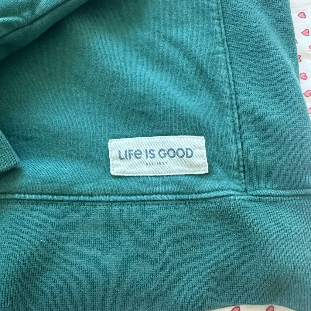 Life Is Good Forest Green Crewneck Sweater - Image 3
