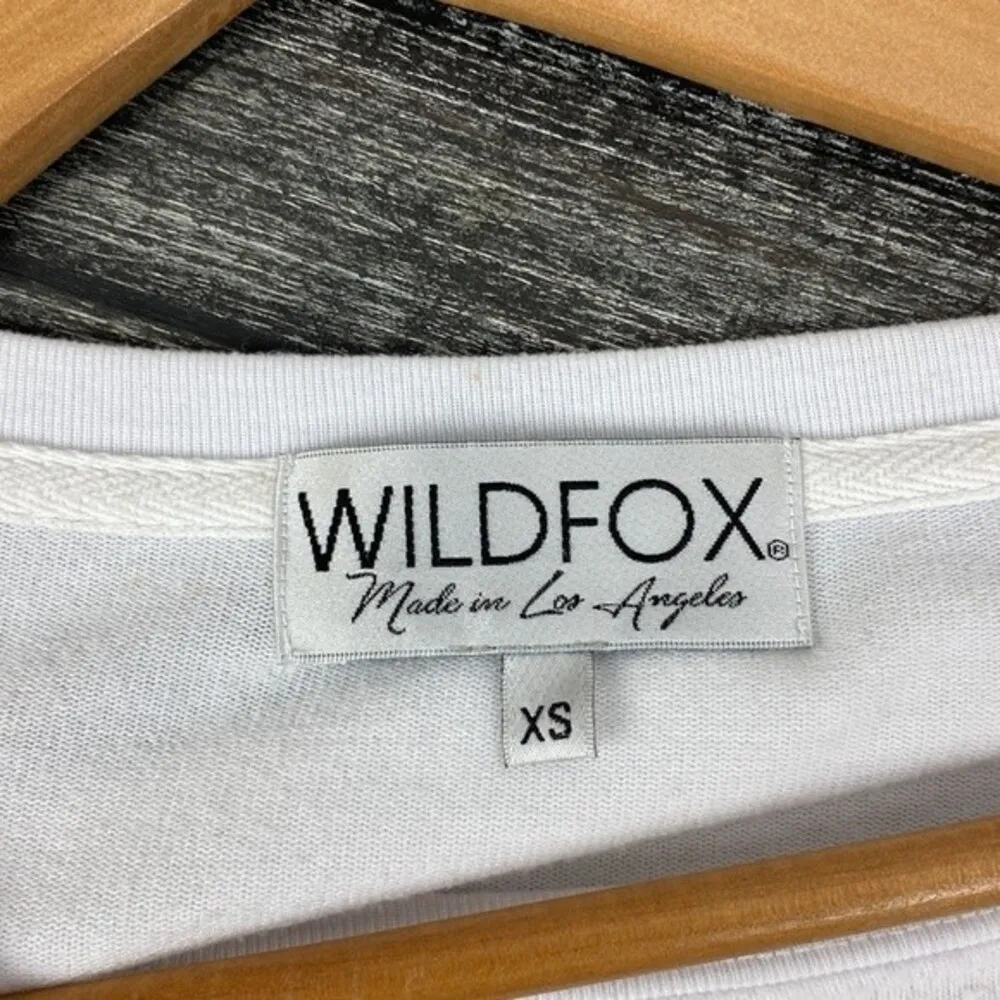 Wildfox White & Blue Heart Print Long Sleeve Sweatshirt XS - Image 8