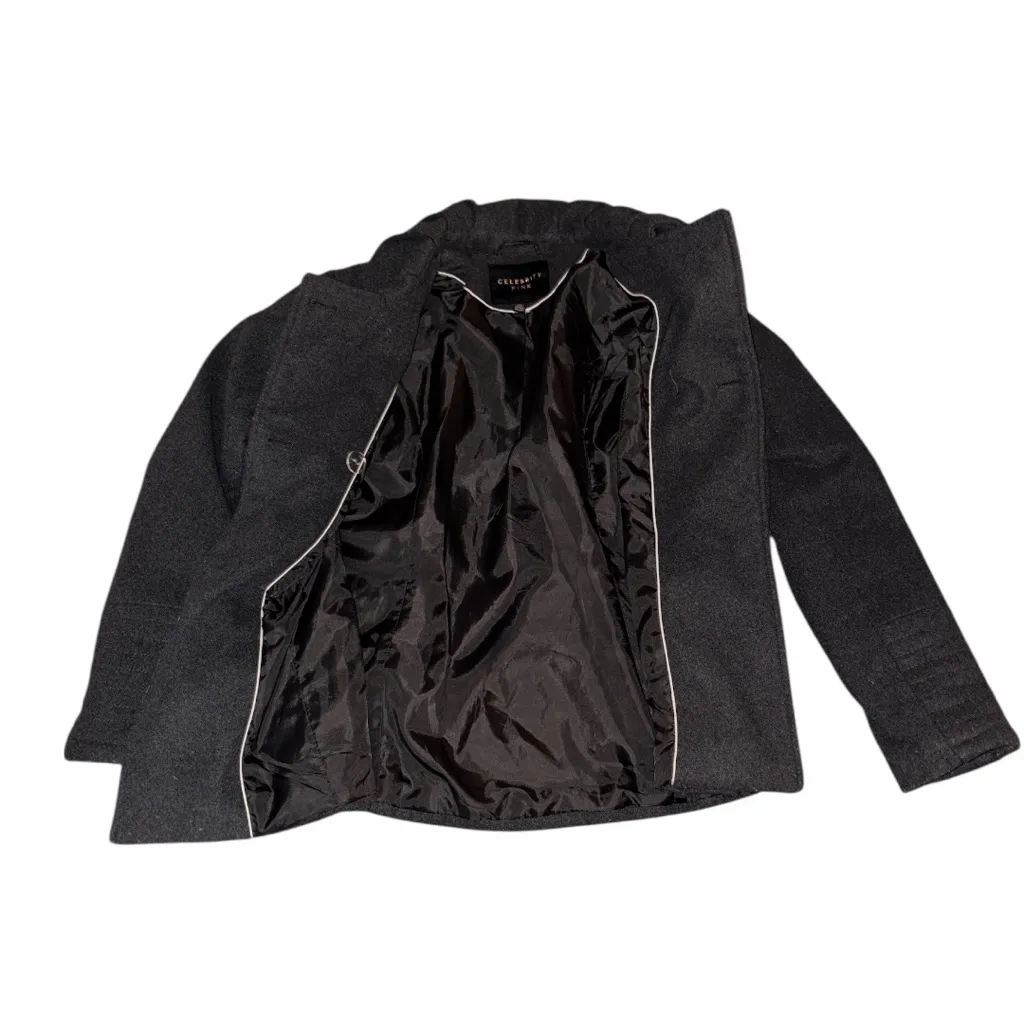 Celebrity Pink  Women's  Charcoal Gray Peacoat Size M - Image 6