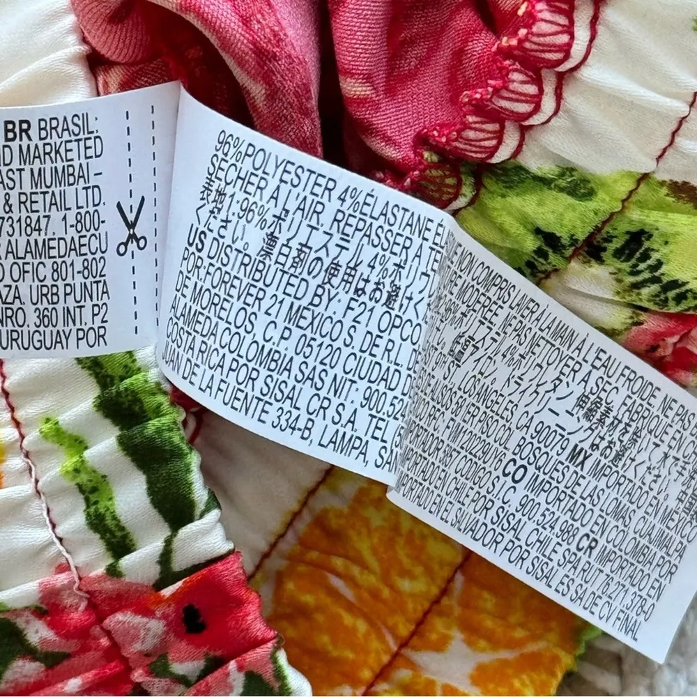 Forever 21 Tropical Ornate Print Satin Long Balloon Sleeves Jacket Women’s XS - Image 9