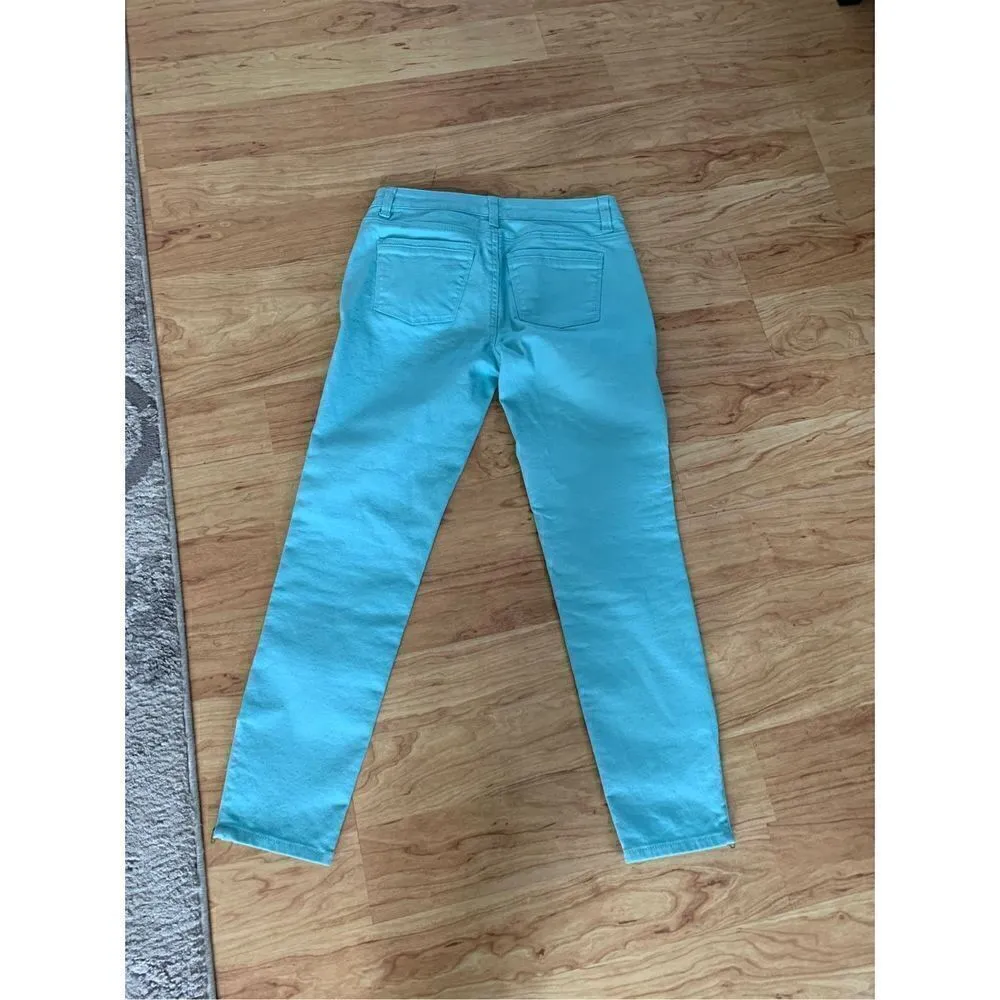 White House black market size 4 jeans skinny green - Image 5