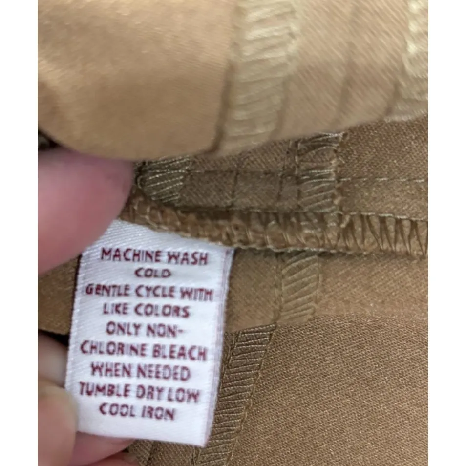 JM Collection Women's Faux Suede Jacket Camel Zip Modern Minimalist Casual Sz 12 - Image 4