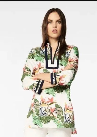 Brooks Brothers Tropical Cotton Tunic Top. Size 8. - Image 2