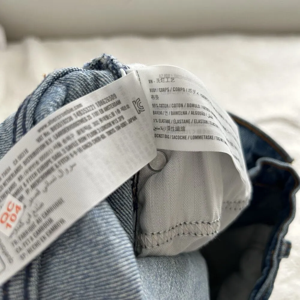 Abercrombie & Fitch Curve Love 90s Relaxed Cut Off Shorts High Rise Size 8 - Image 7