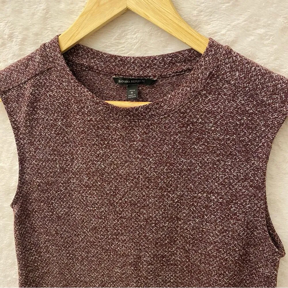Banana Republic Sleeveless Top sz PS Sleeveless Knit Top Petite Small - Image 3