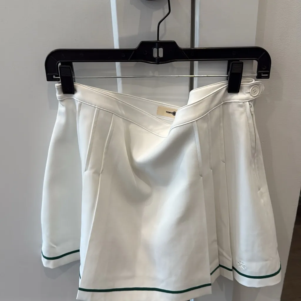 Tory Burch Sport Pleated Tennis Skirt White Size L - Image 4