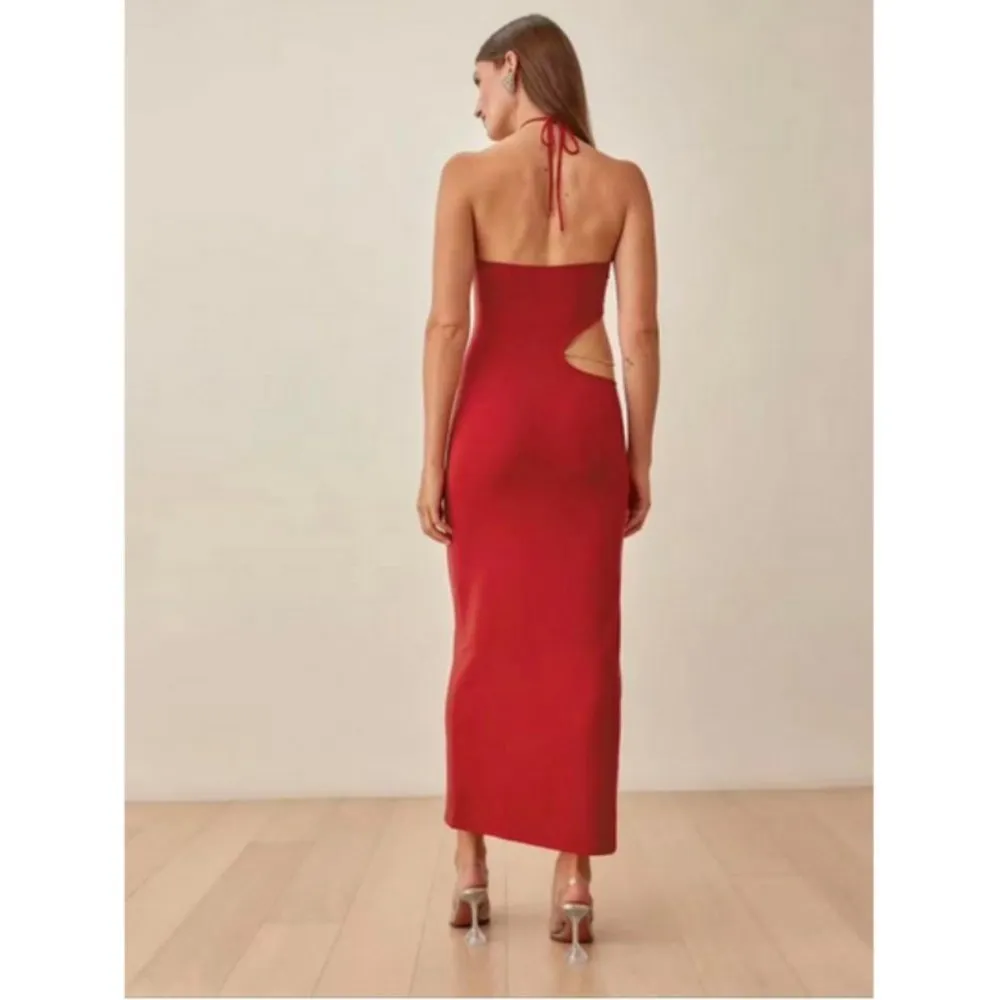 💕REFORMATION💕 Helio Dress ~ Cherry Red Large L NWT - Image 3