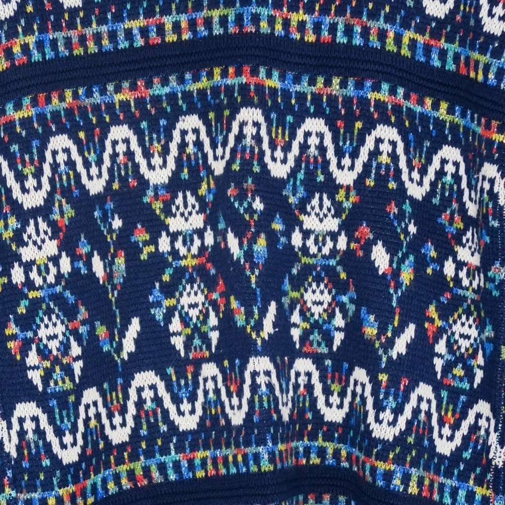 Vintage 70s Bramble Lane Rainbow Geometric Sweater Size M - Image 2