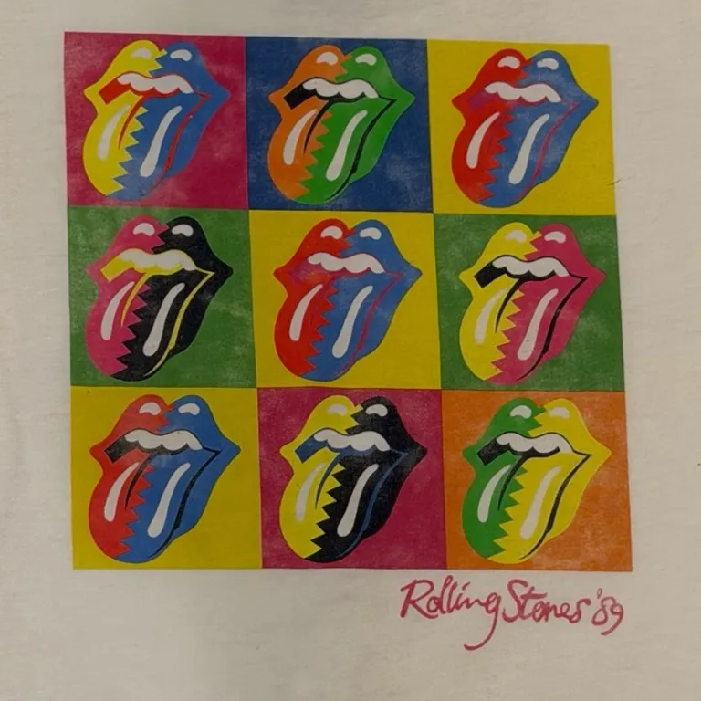 Rolling Stones Pop Art Tongue Graphic Crop Tee Women’s XL - Image 2