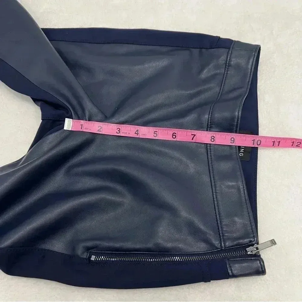 WHBM Vegan Leather Front Ponte Back Leggings size 00 - Image 12