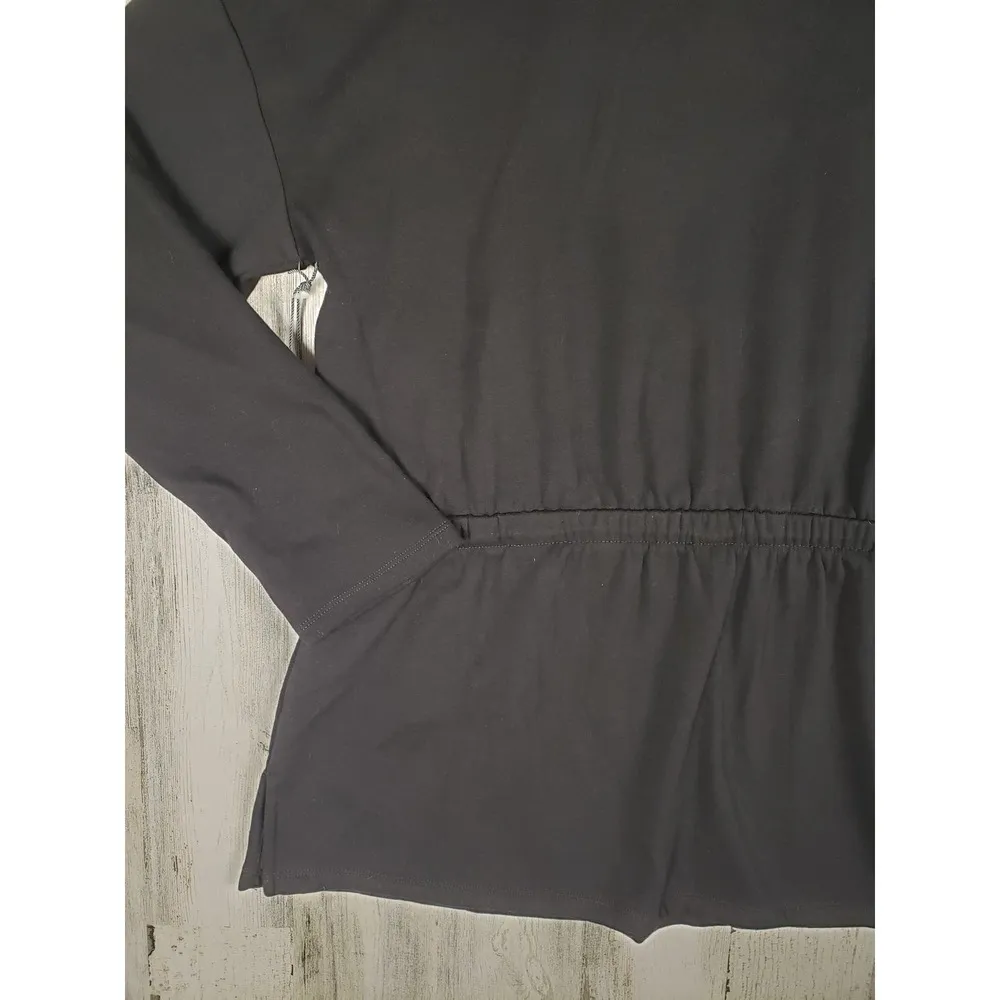 NWT Liz Claiborne Black Cinched Waist Pullover Sweatshirt Women's Size Large - Image 14