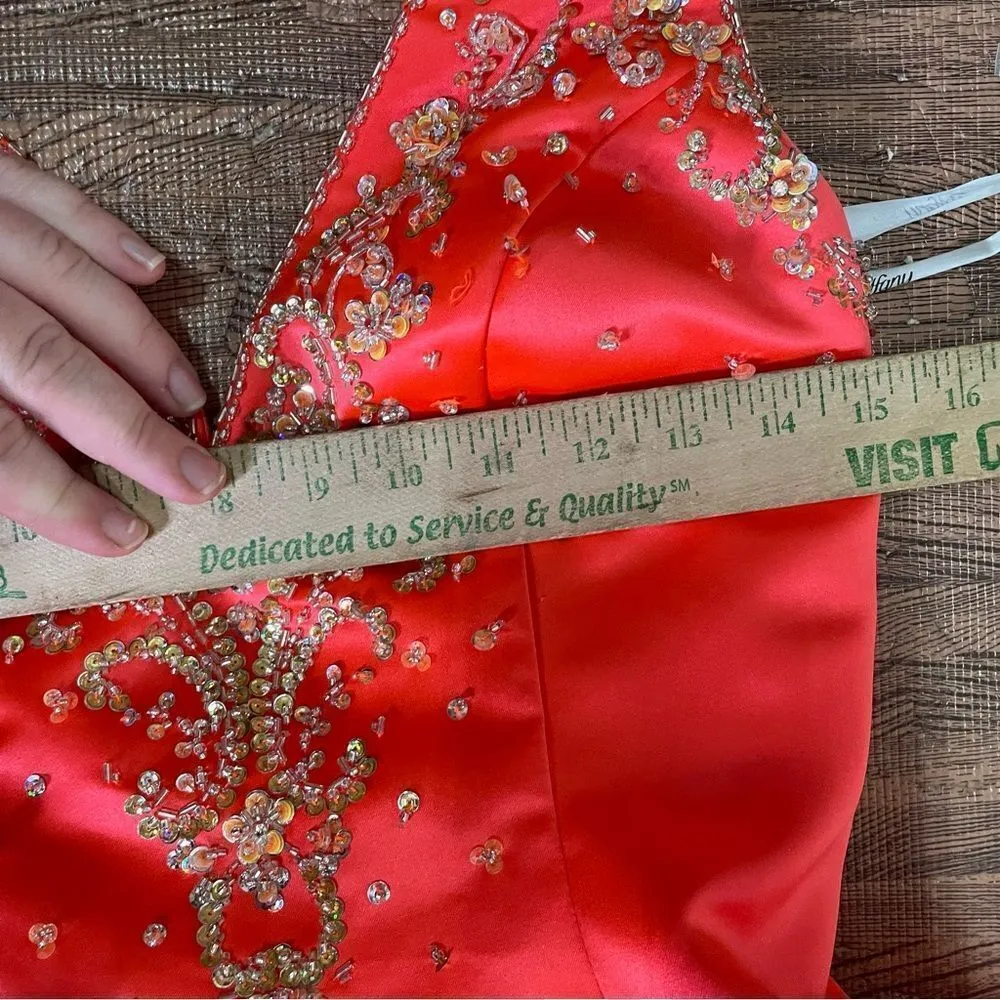 Tiffany Designs Princess Beaded Tulle Halter Prom‎ Quinceanera Gown 8 - Image 9