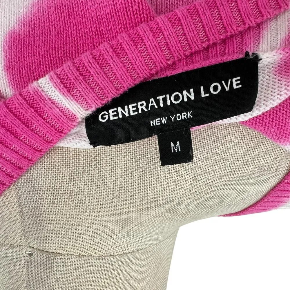 Generation Love Colette Tie-Dye Sweater‎ Pink White Ruffle Sleeve Size Medium - Image 14