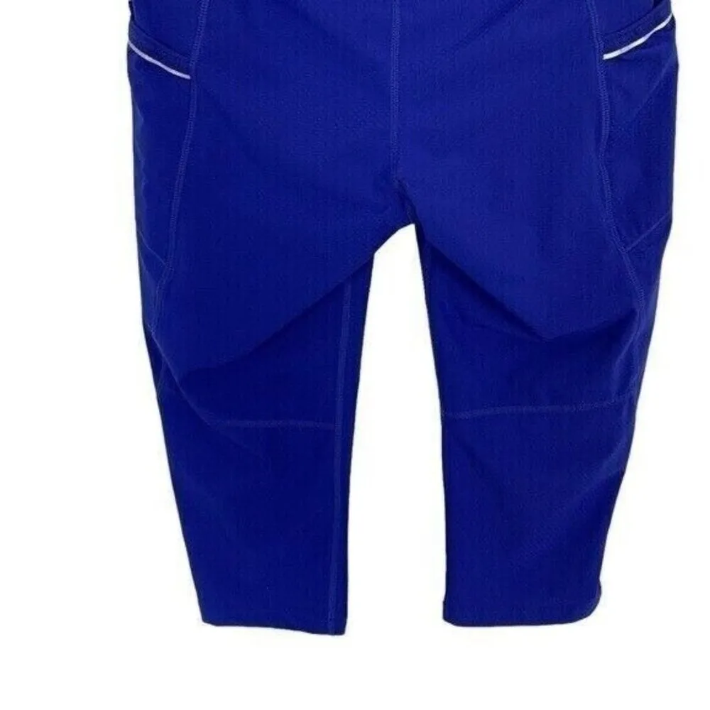 Athleta Dobby Be Free Capri Pants Small Blue Stretch Athletic Cropped - Image 5