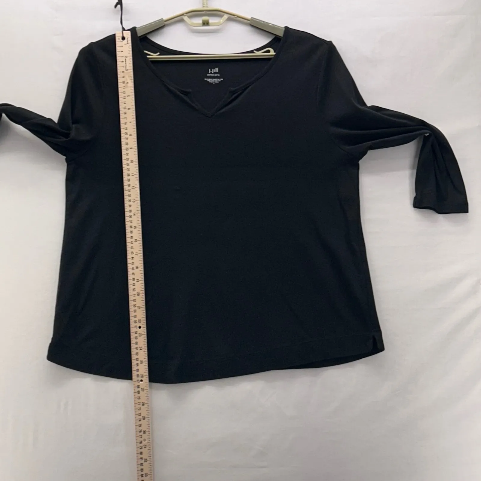 J Jill Perfect Pima Shirttail Tee Black Large - Image 9