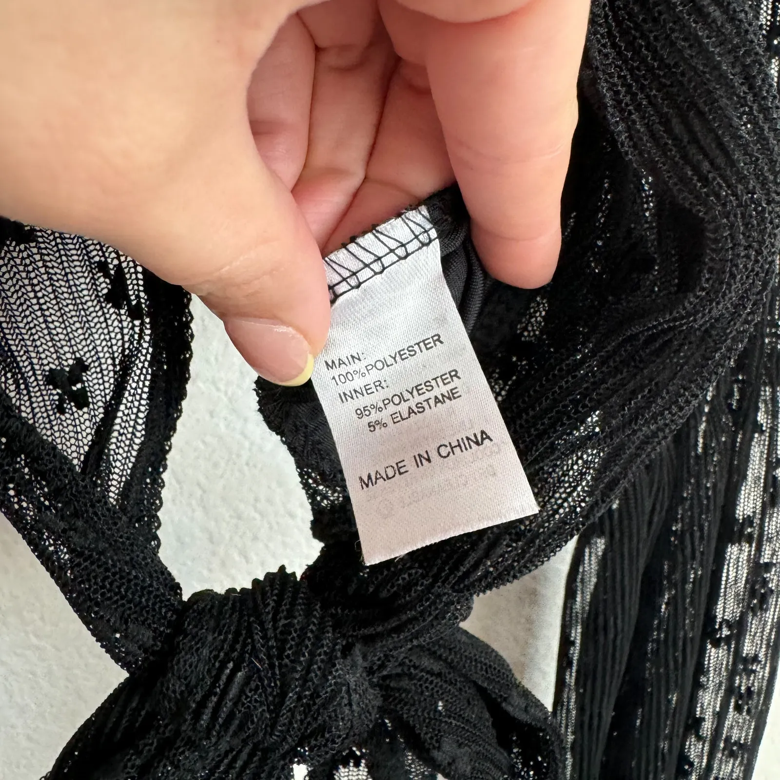 Glassons Black Mesh Long Sleeve Crop Top - Image 6