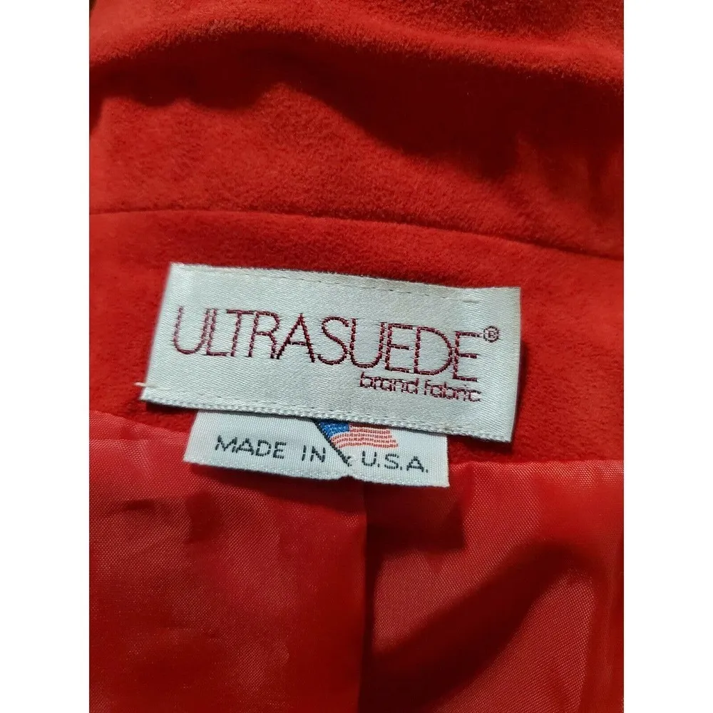 Vintage Count Romi Solid Red Single Breasted Long Sleeve Fitted Blazer Size 10 - Image 8