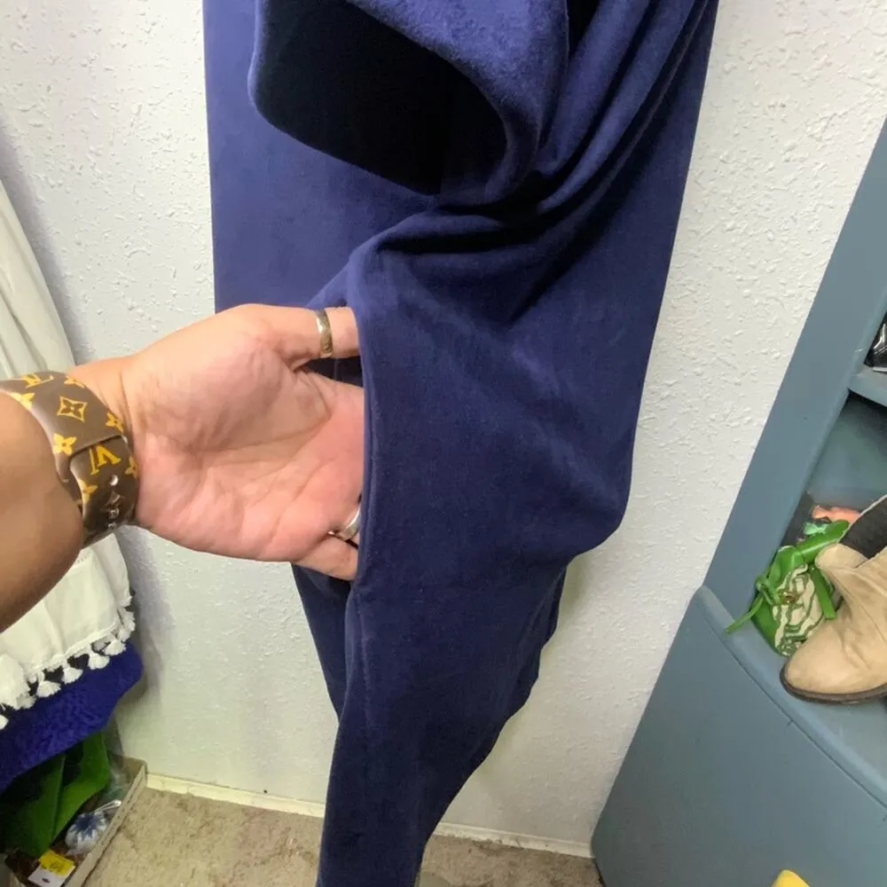 305. Ruby Ribbon Suede like reversible Dress Tunic Medium Blue - Image 6