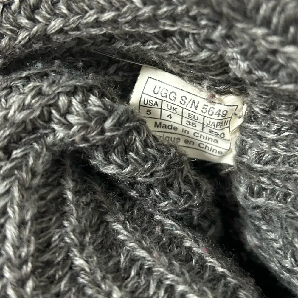 UGG Charcoal Knit Fold-Over Boots - Image 5