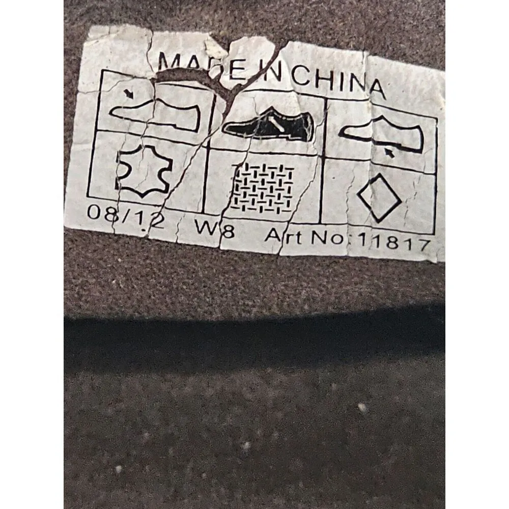 Crocs Above Deck Boat Shoes Women Size 8 Brown Off White Leather Loafer Croslite - Image 4