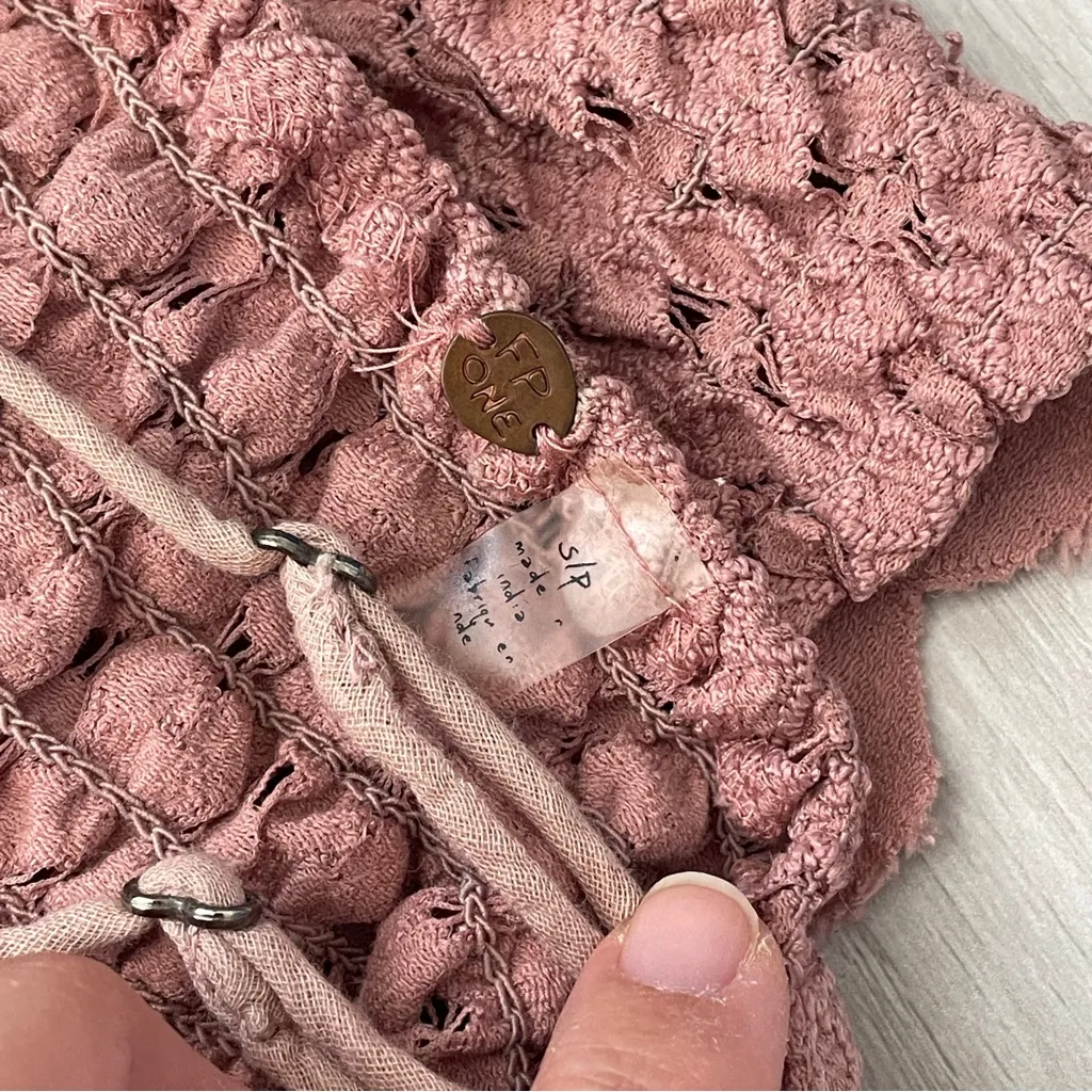 Free People Bralette adella lace racerback womens Pink small feminine cute fairy - Image 3