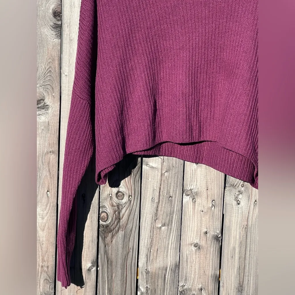 Hollister Co turtleneck Women's Ribbed Sweater - Burgundy/ Maroon - Image 4