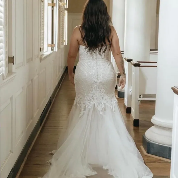 Maggie Sottero Cream Bridal Gown White Size 14 - Image 2