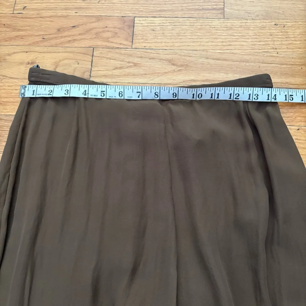 Donna Karan  Brown Silk Crops Size 10 - Image 3