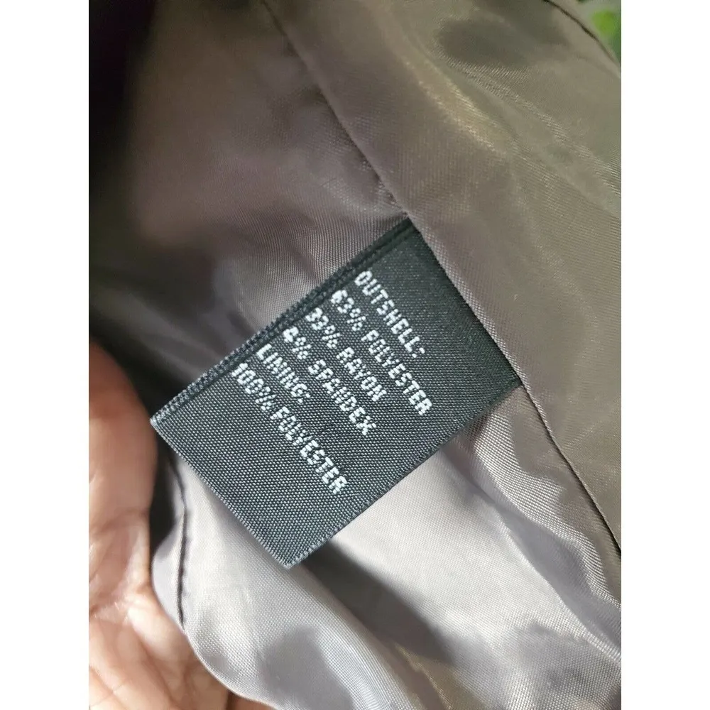 Josephine Womens Gray Polyester & Rayon Collared Button Long Sleeve Blazer - Image 9