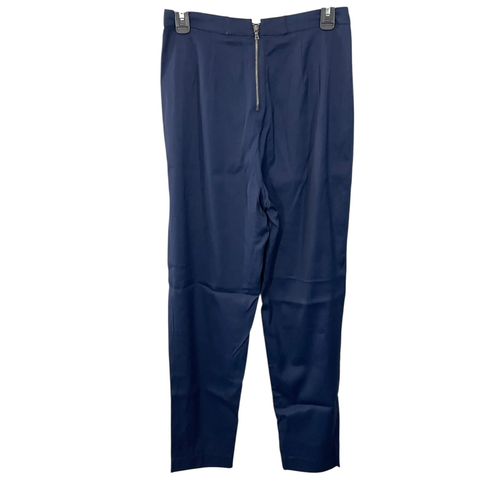 Alice + Olivia Navy Blue High‎ Waisted Zipper Front Dress Pants Women Size 4 - Image 2