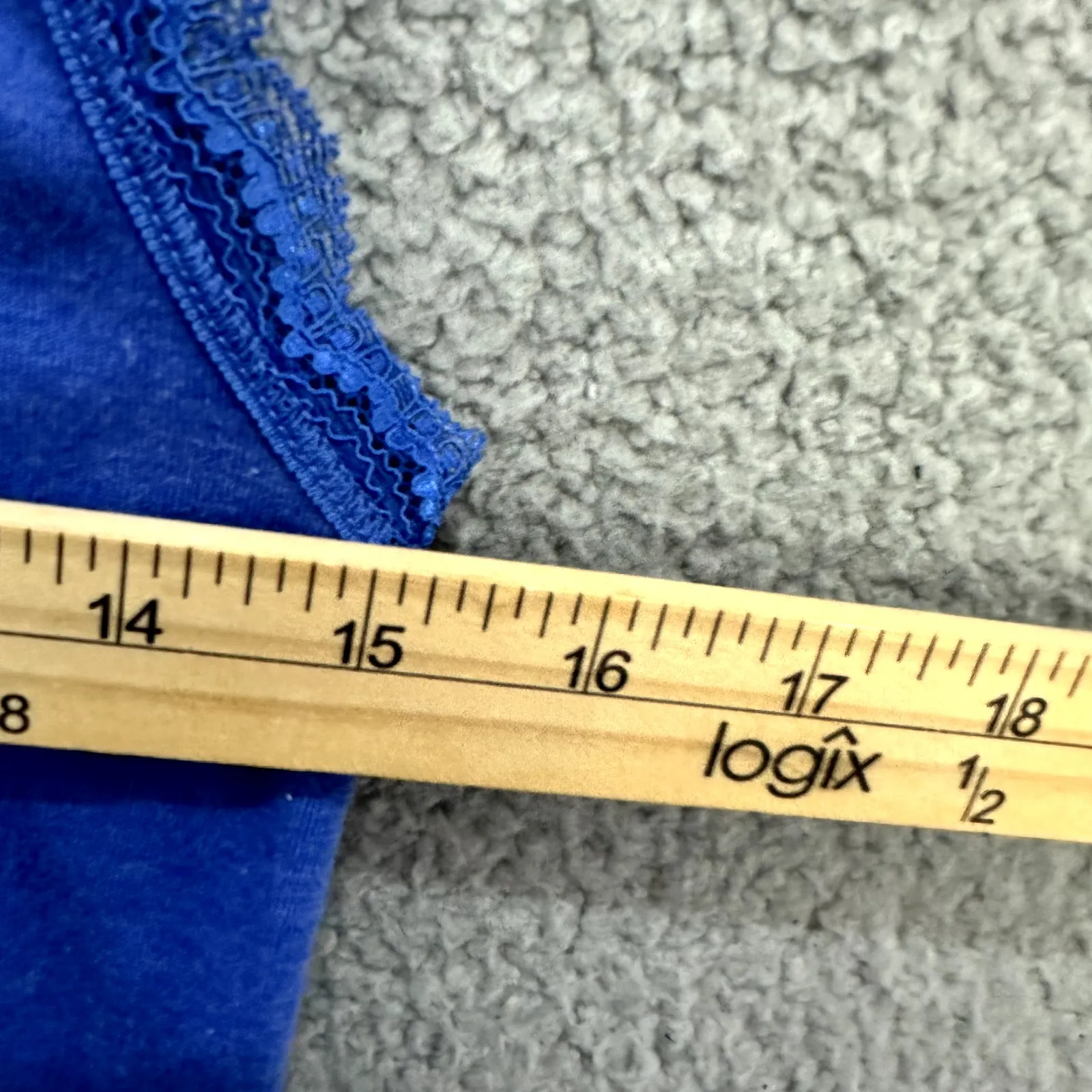 Aerie Tank Top Womens L Blue Lace Trim  Scoop Neck Coquette Y2K Retro Indie‎ - Image 4