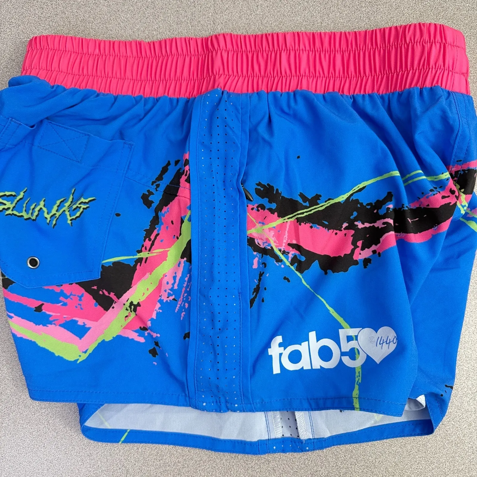Slunks Shorts Womens Medium Blue Pink Beach Volleyball Zags Outdoors FAB p1440 - Image 8